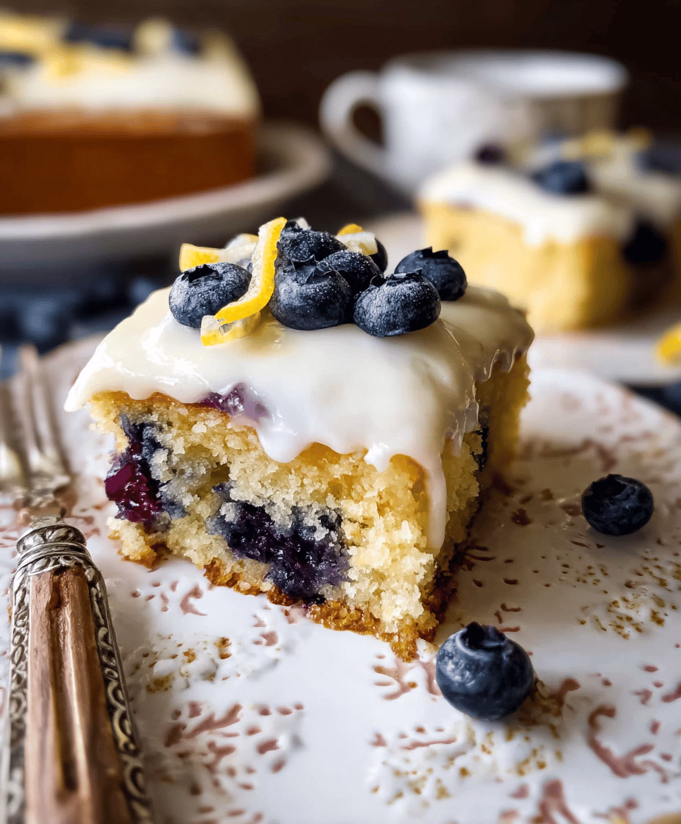 Moist Lemon Blueberry Sheet Cake Recipe