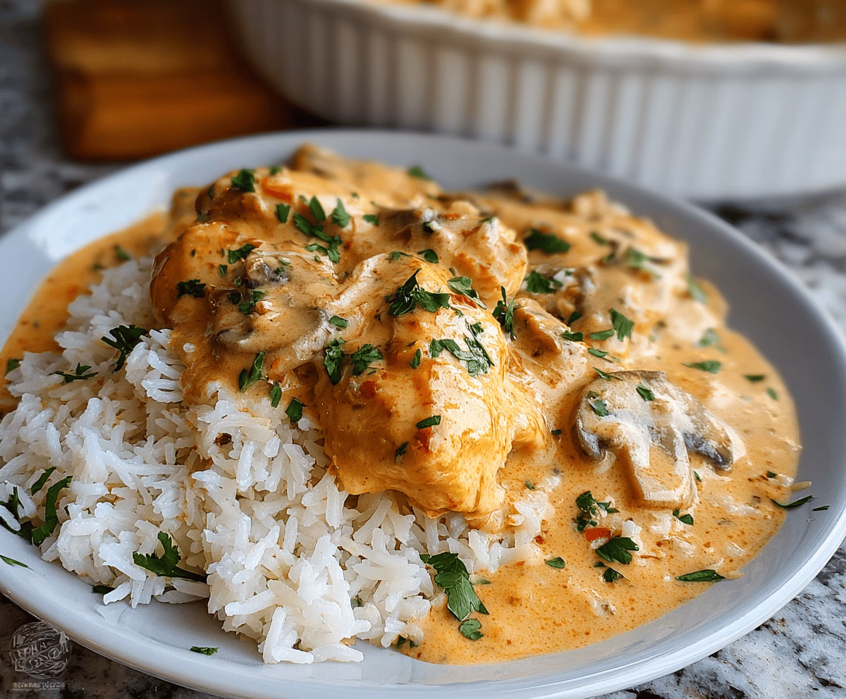 Easy Smothered Chicken and Rice Dinner Recipe